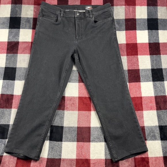 Faherty Stretch Terry 5 Pocket Pants Mens 35x26" Gray Chino Slim Fit Casual - Picture 1 of 13